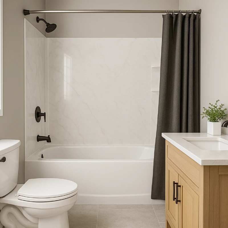 bathroom remodeling completed